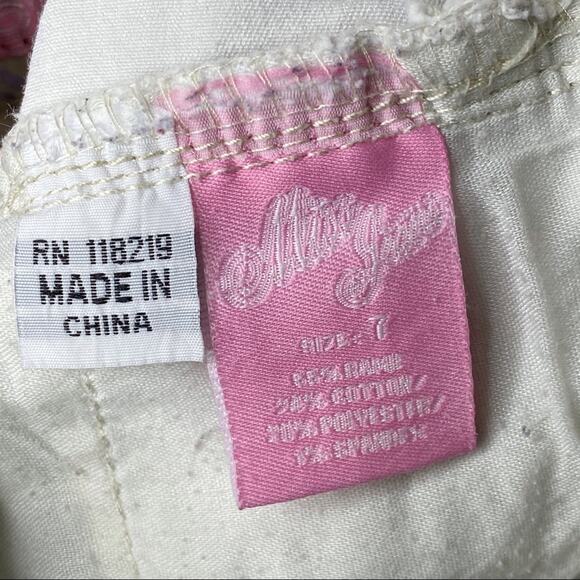 Girls Miss Jeans Purple Paisley Jean Shorts Size 7 - Picture 3 of 5